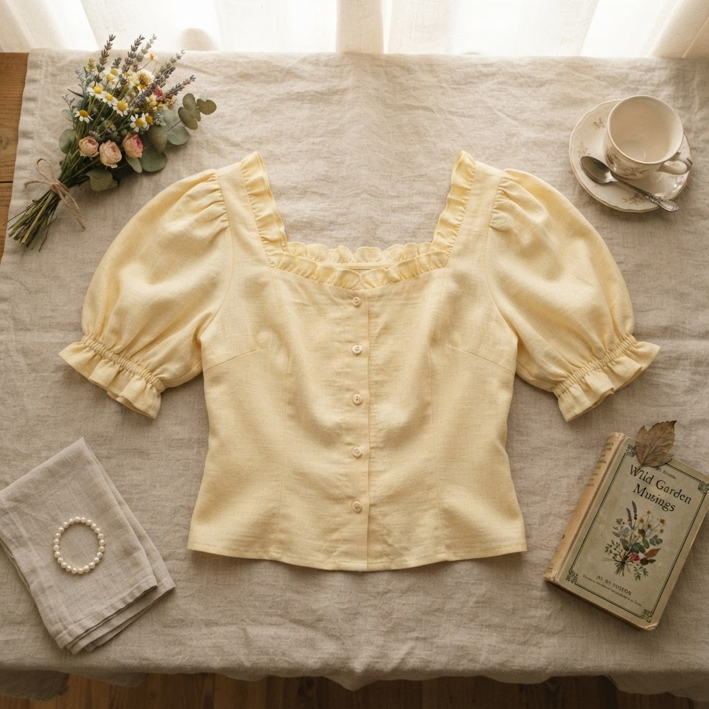 Butter Puff-Sleeve Top